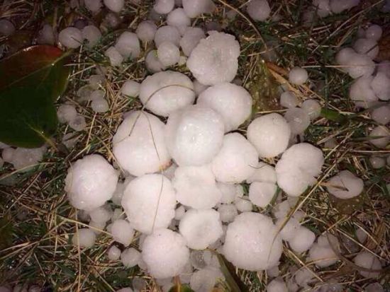 浙江台州下特大冰雹如汤圆强对流天气是始作俑者图