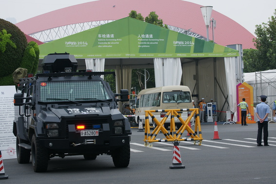 南京特警龙虎突击队进入开幕式核心区安保