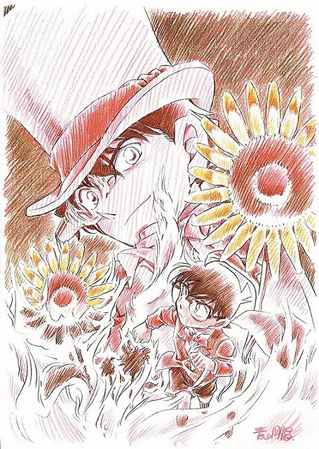 青山刚昌手绘柯南最新剧场版海报时光网讯 日本人气动画《名侦探柯南