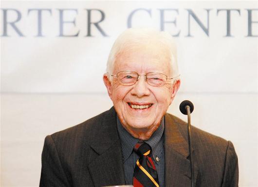 图文:美国"最佳卸任总统"卡特患癌症