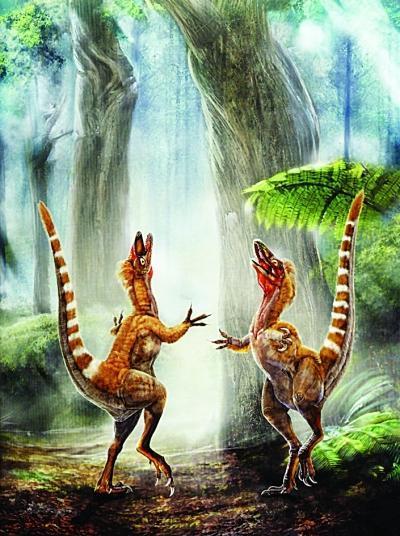 在距今2亿年前的中生代时期,龙类爬行动物统治着地球,陆地上的恐龙