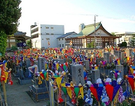 日本广岛迎来盂兰盆节用鲜艳灯笼祭先祖