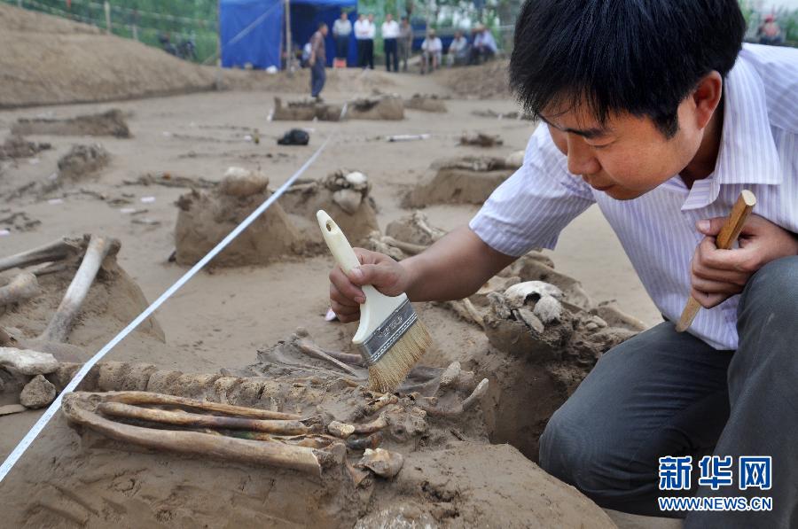 高清江苏淮安发掘82名抗战烈士遗骸